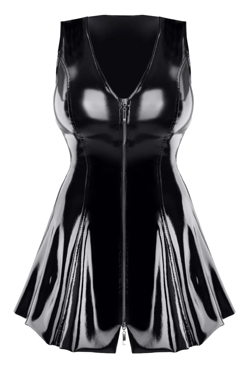 Demoniq- Schwarzes Lackkleid Perlita - Stilvoller Auftritt