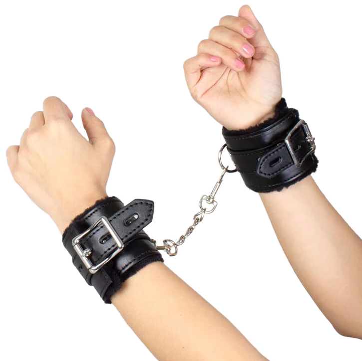SECRETPLAY - SCHWARZE BONDAGE-HANDSCHELLEN BDSM-KOLLEKTION