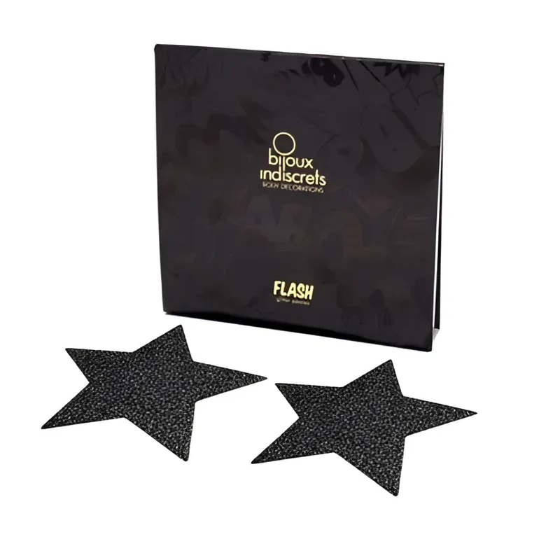 BIJOUX - INDISCRETS SCHWARZE STAR-FLASH-NIPPELCOVER