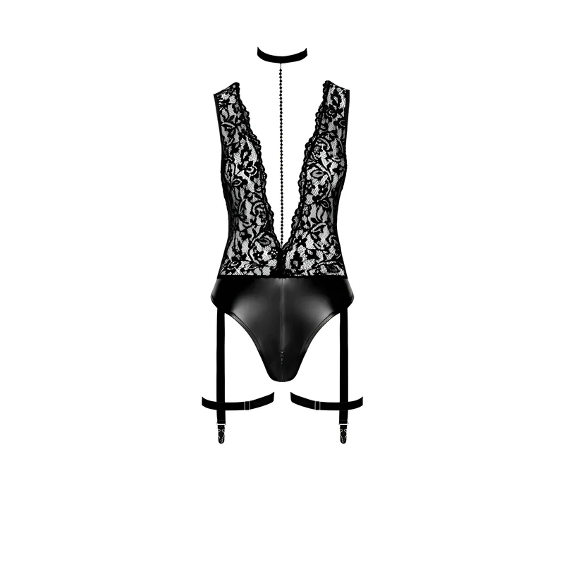 F297 Deep-V-Body mit Strumpfhalter