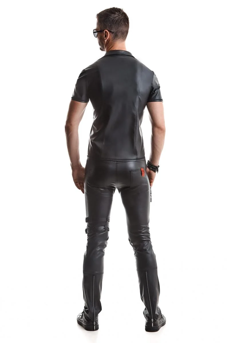 RFP Wetlook Polo: Stilvoll & Schlank in Schwarz