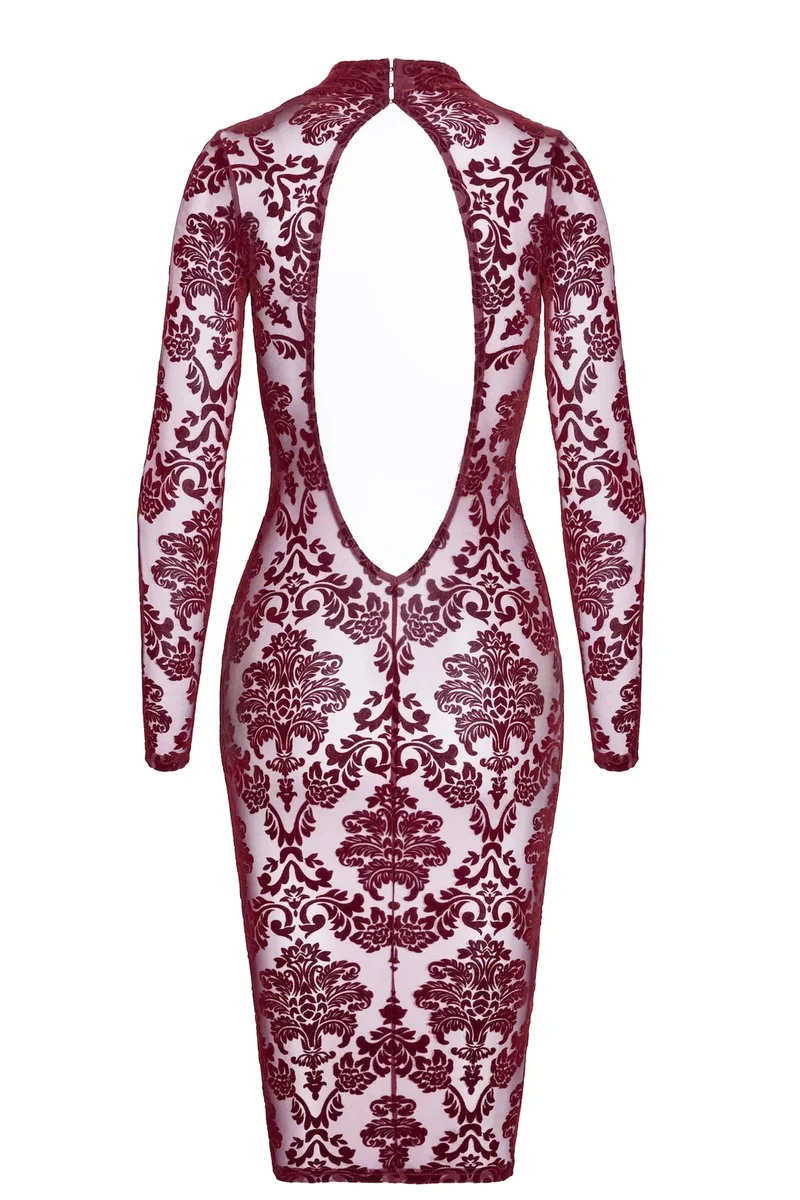F384 halblanges Flockkleid Kink Royal