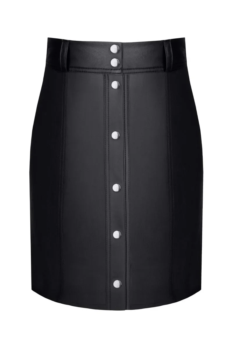 schwarzer Damen-Rock TDLeonore001 von Demoniq Total Domination Collection