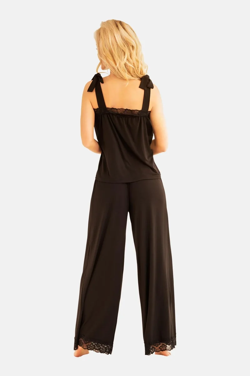 schwarzer 2-teilger Pyjama KA922334 von Kalimo