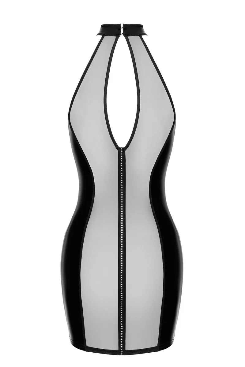 F370 Luxuria Crystal Sheer Minikleid