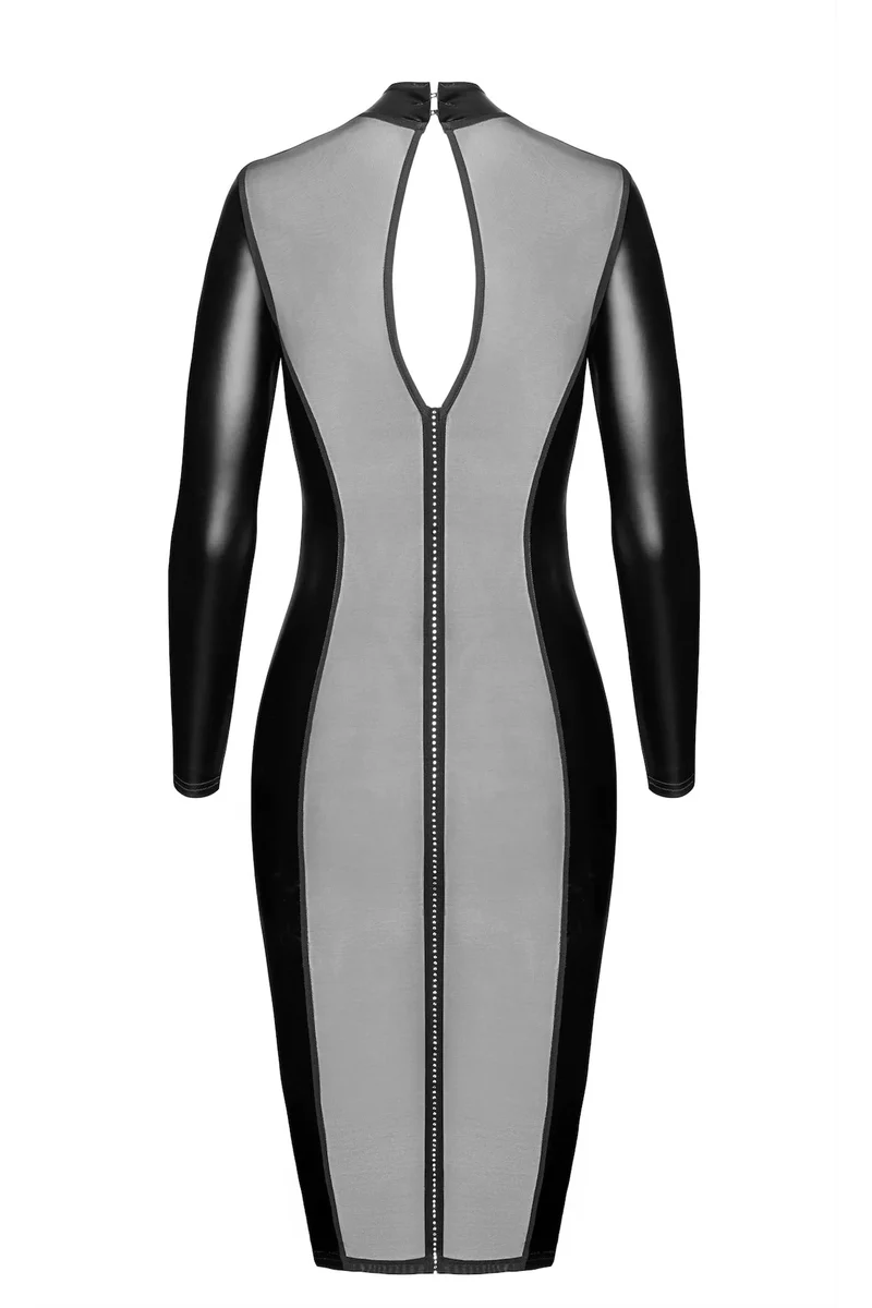 F371 Luxuria Crystal Sheer Midikleid