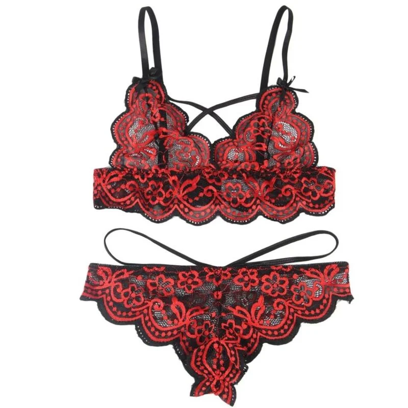 SUBBLIME - Spitzen-Dessous-Set: Oberteil & Höschen
