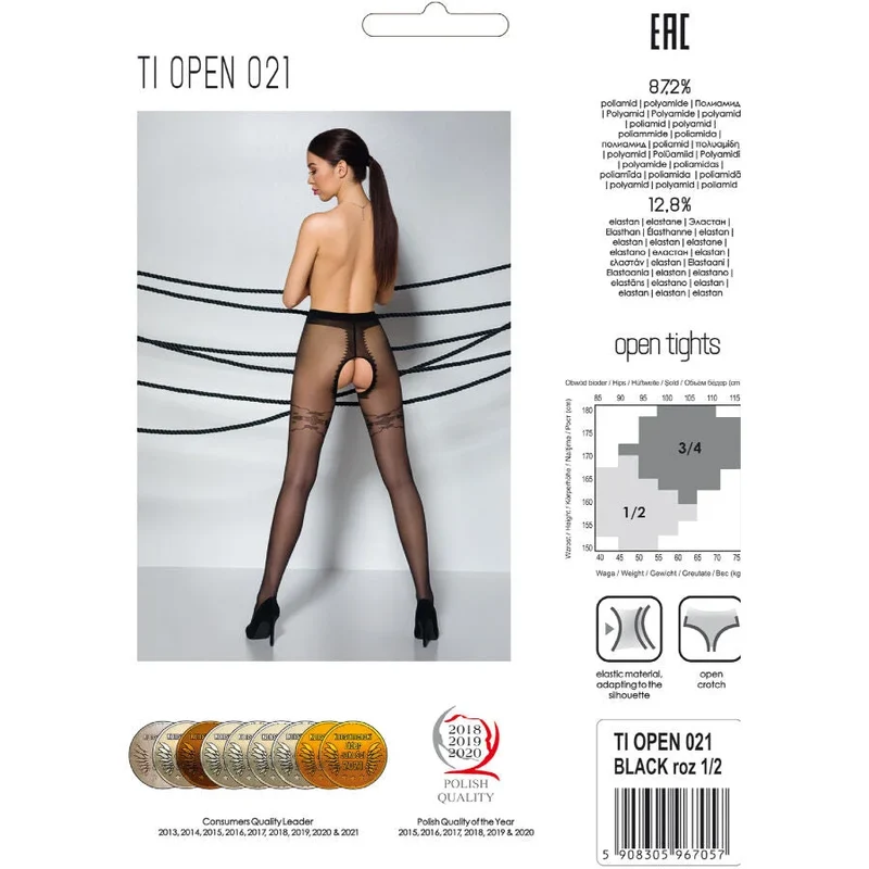 PASSION - TIOPEN 021 SCHWARZE STRUMPFHOSE 20 DEN