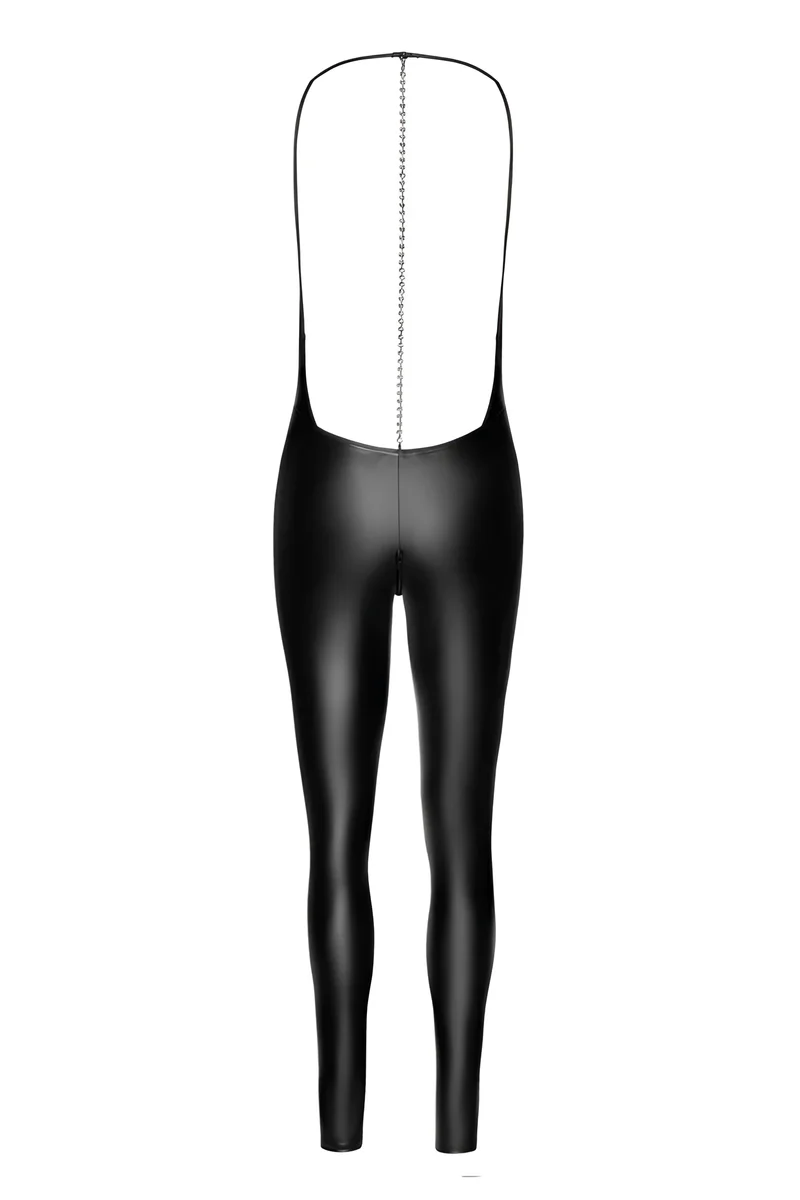 F306 Wetlook Catsuit ouvert