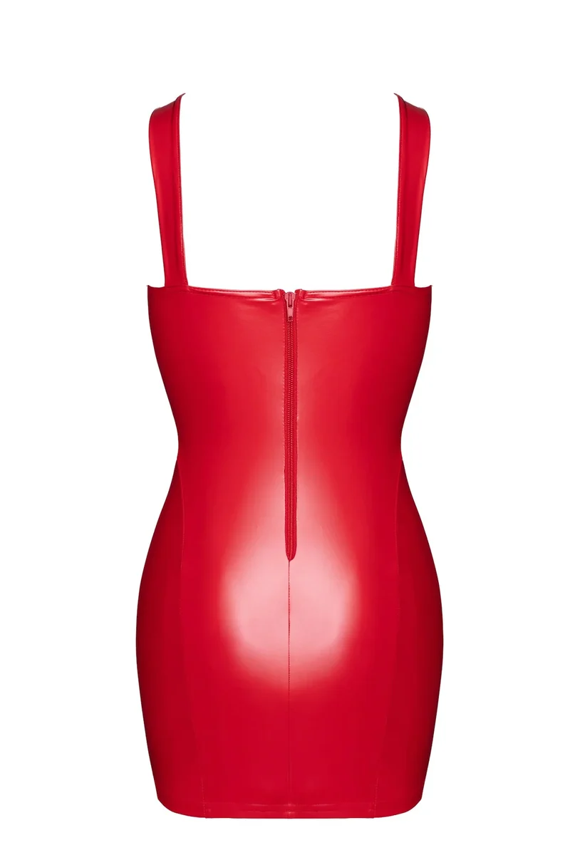 F364 rotes Bombshell Minikleid mit Schnürung