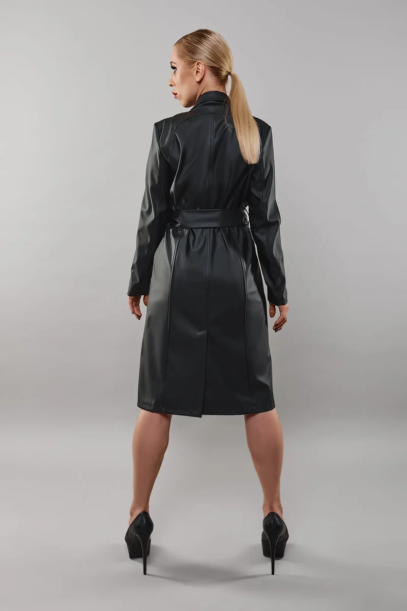 schwarzer Mantel TDSelina001 von Demoniq Total Domination Collection