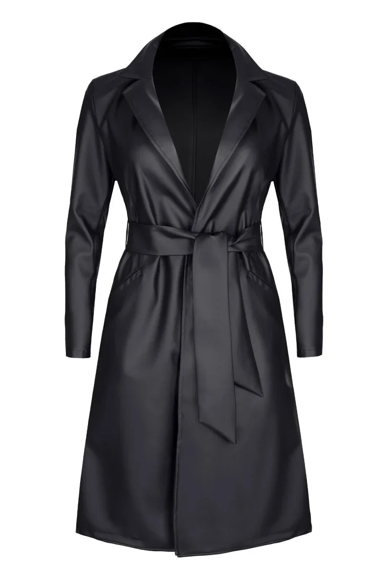 schwarzer Mantel TDSelina001 von Demoniq Total Domination Collection