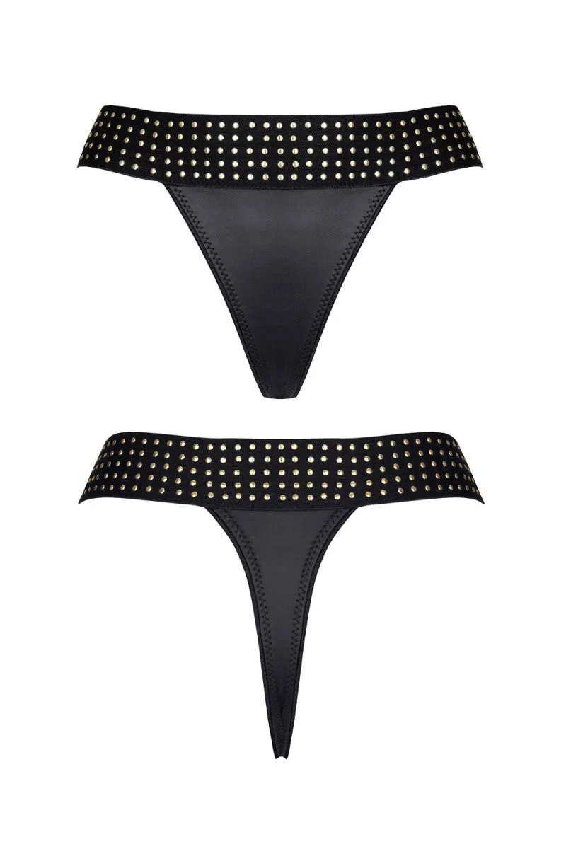 schwarzer String-Tanga CBAmber001 von Demoniq Cash Baby Collection