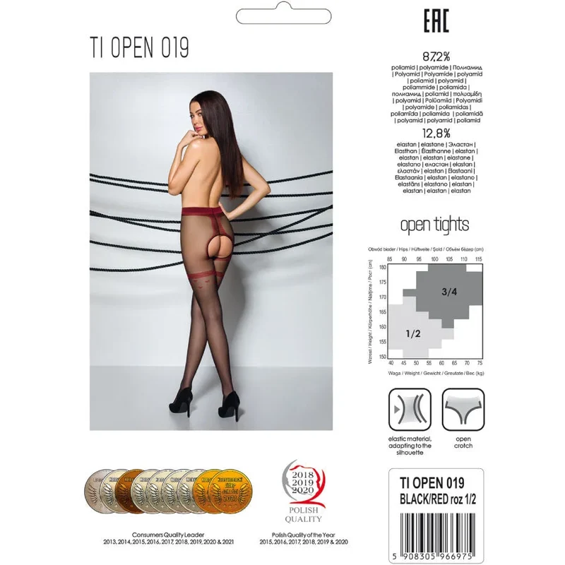 PASSION - TIOPEN 019 SCHWARZE STRUMPFHOSE 20 DEN