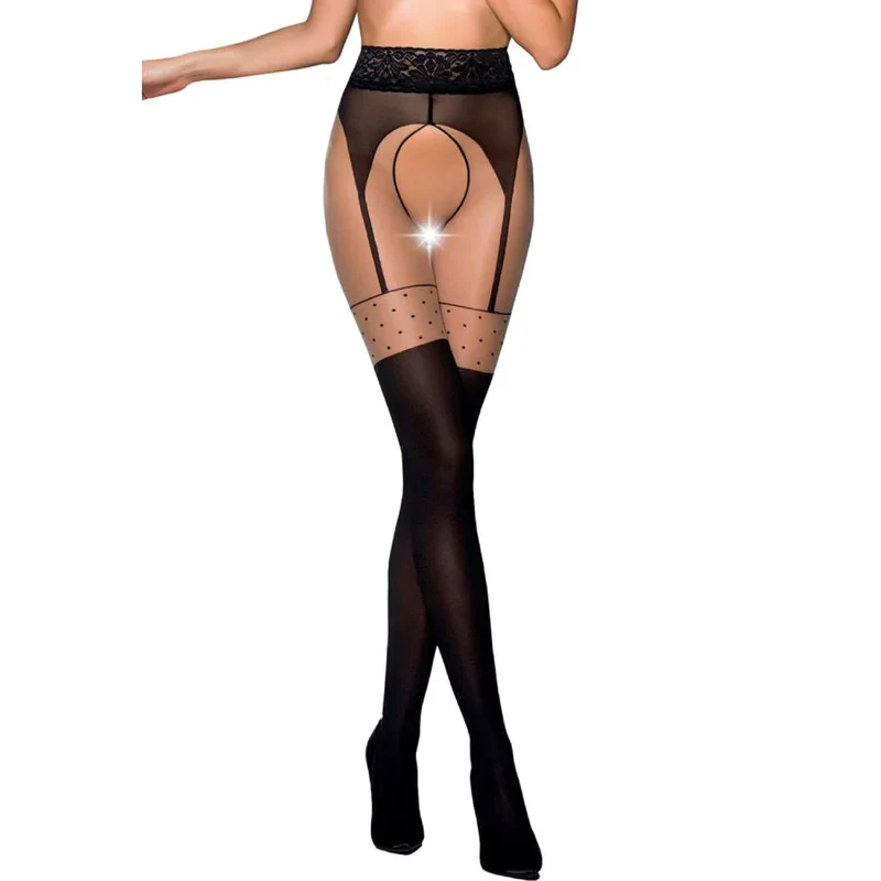 PASSION - TIOPEN 003 SCHWARZE STRUMPFHOSE 20/40 DEN