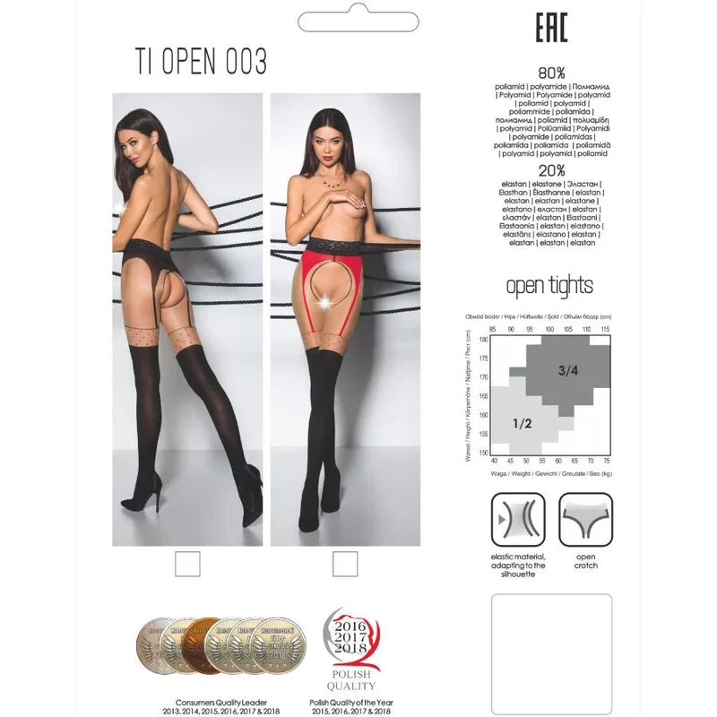 PASSION - TIOPEN 003 SCHWARZE STRUMPFHOSE 20/40 DEN