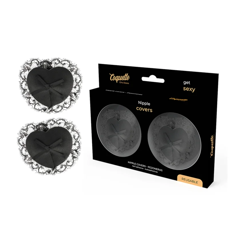 COQUETTE CHIC DESIRE - NIPPELCOVER AUS SCHWARZER SPITZE