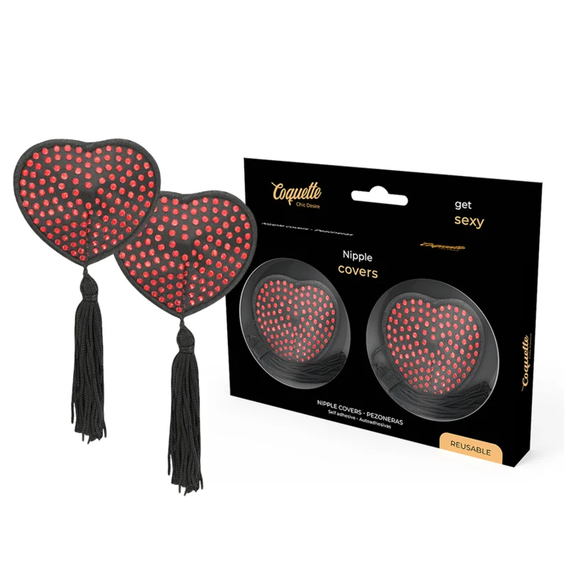 COQUETTE CHIC DESIRE - ROT/SCHWARZE NIPPELCOVER