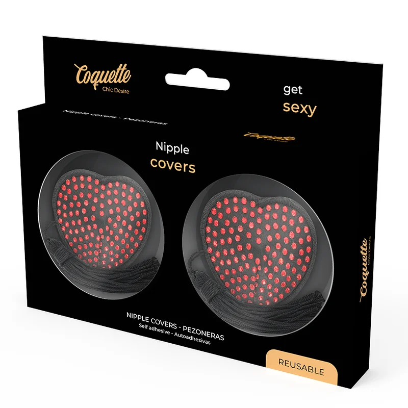 COQUETTE CHIC DESIRE - ROT/SCHWARZE NIPPELCOVER