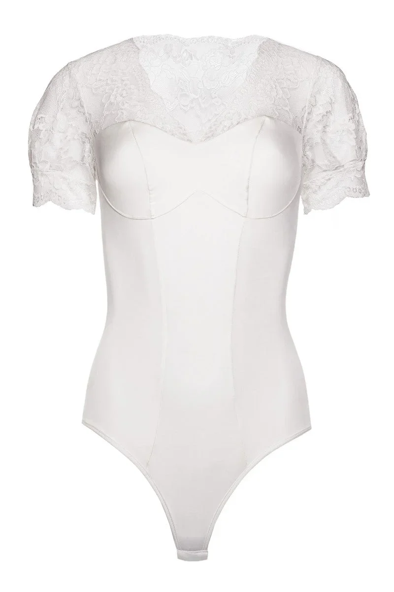 ecru Body mit Spitze KA923333 von Kalimo