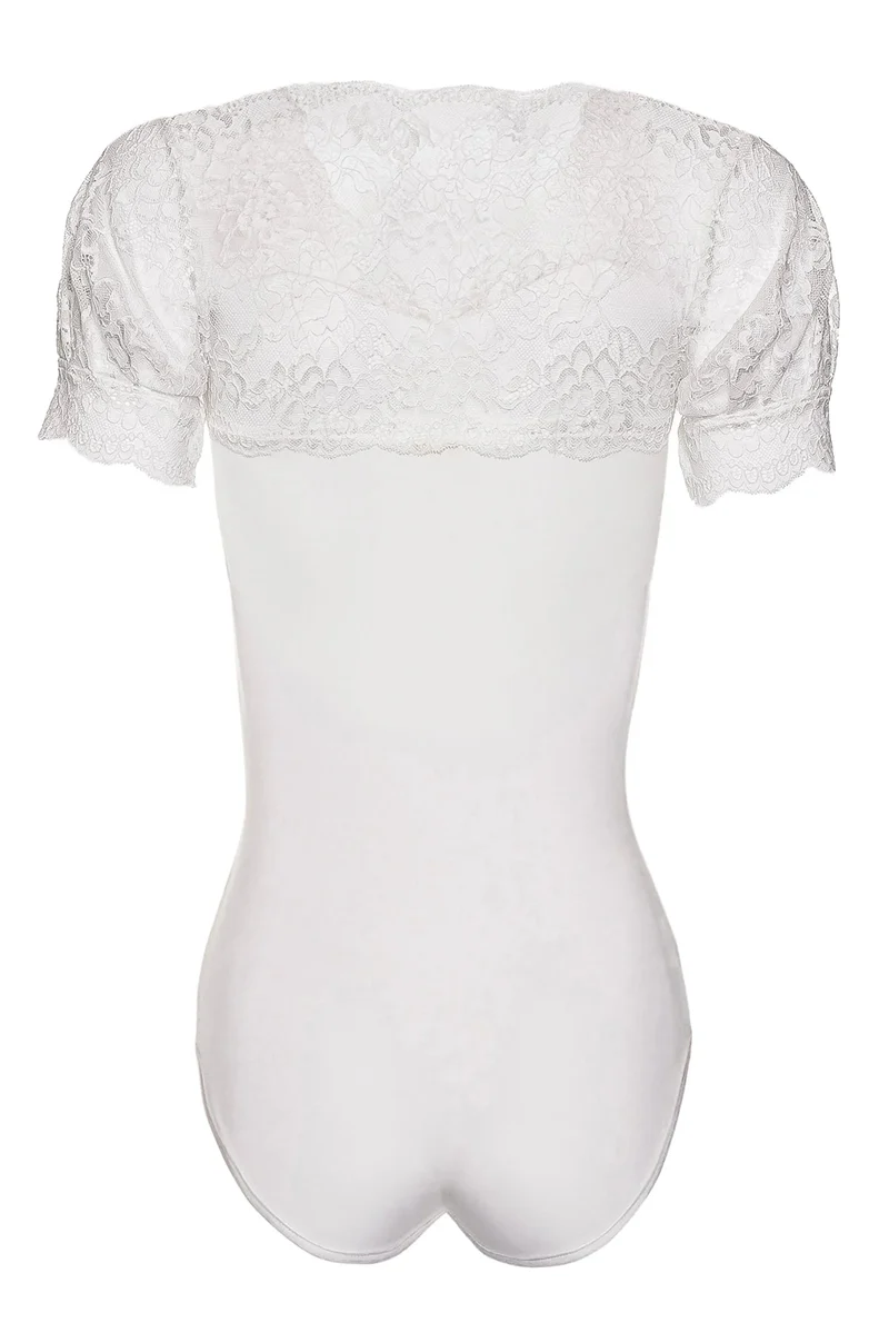 ecru Body mit Spitze KA923333 von Kalimo