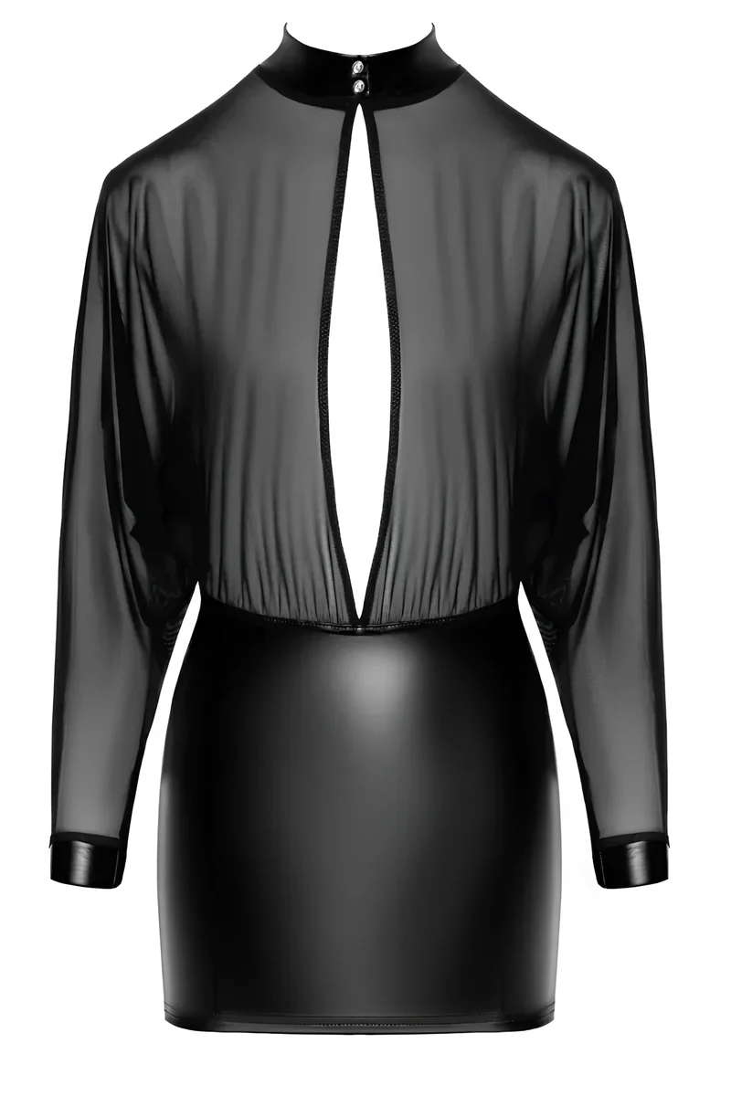 F348 Tüll-Minikleid mit Wetlook