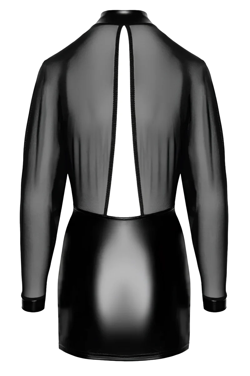F348 Tüll-Minikleid mit Wetlook
