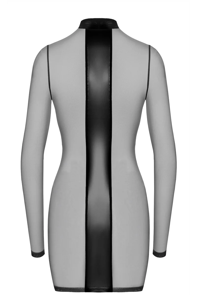 F369 Crossfire Netz und Wetlook Minikleid