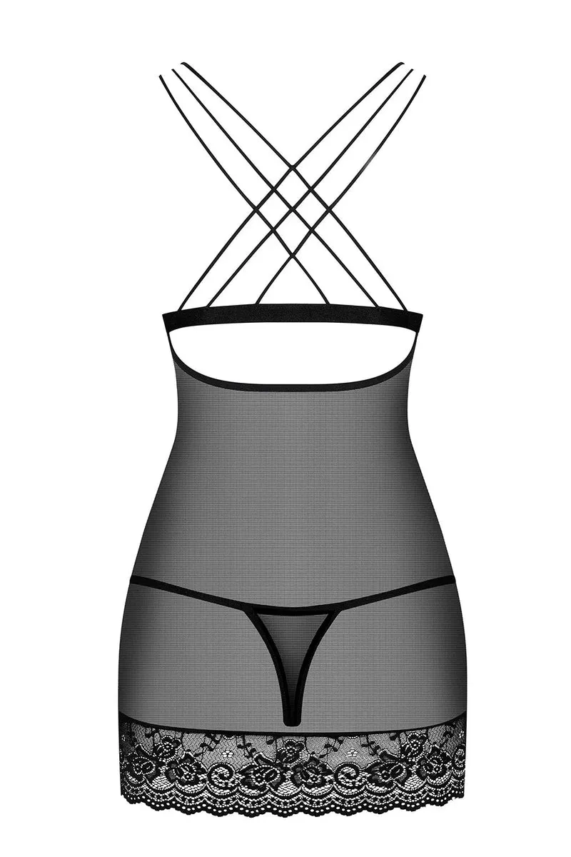 Verführerischer Negligee mit Spitze und Strassdetails