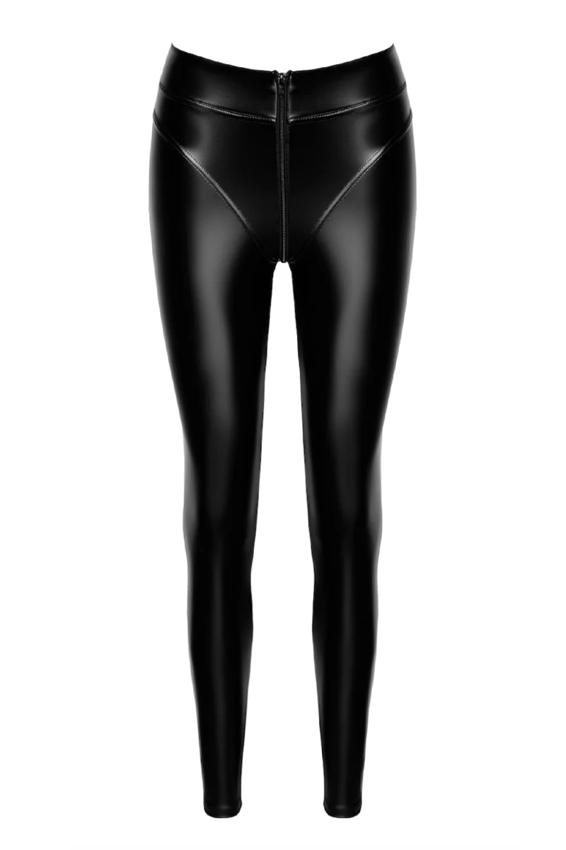 NOIR HANDMADE – F332 Wetlook Leggings mit Schrittreißverschluss