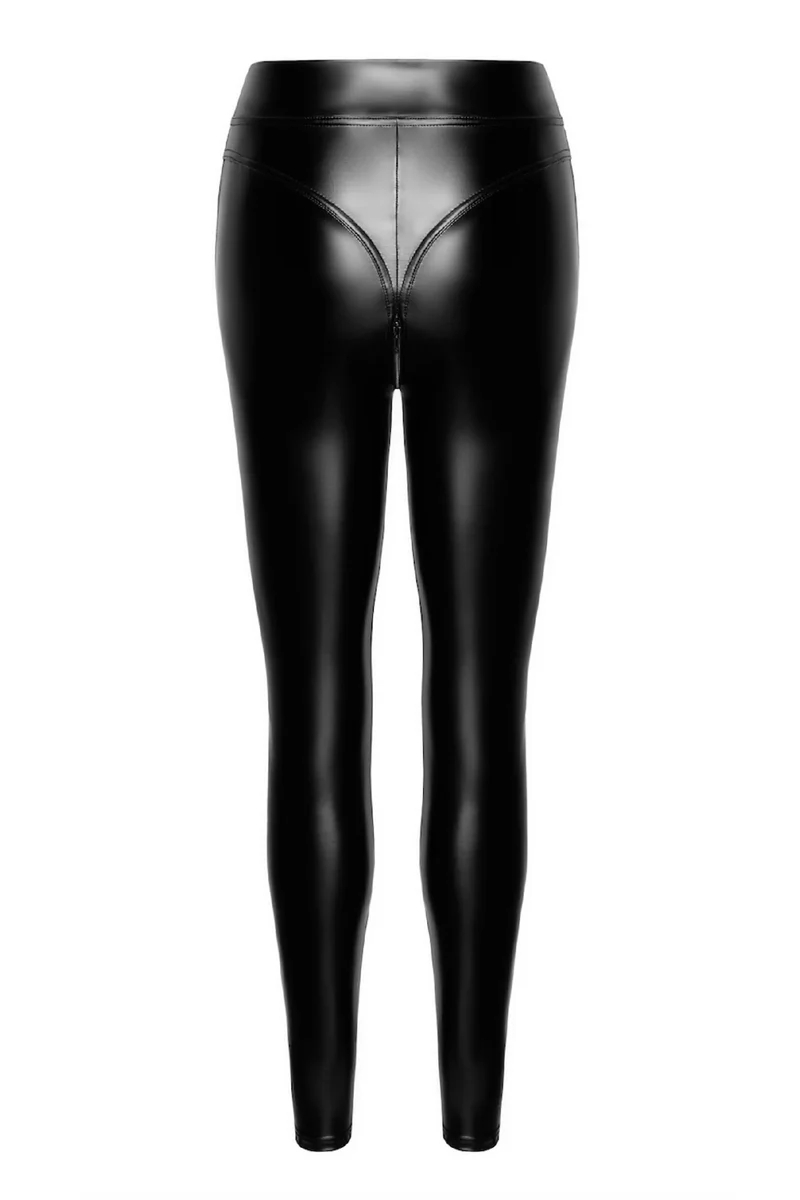 NOIR HANDMADE – F332 Wetlook Leggings mit Schrittreißverschluss