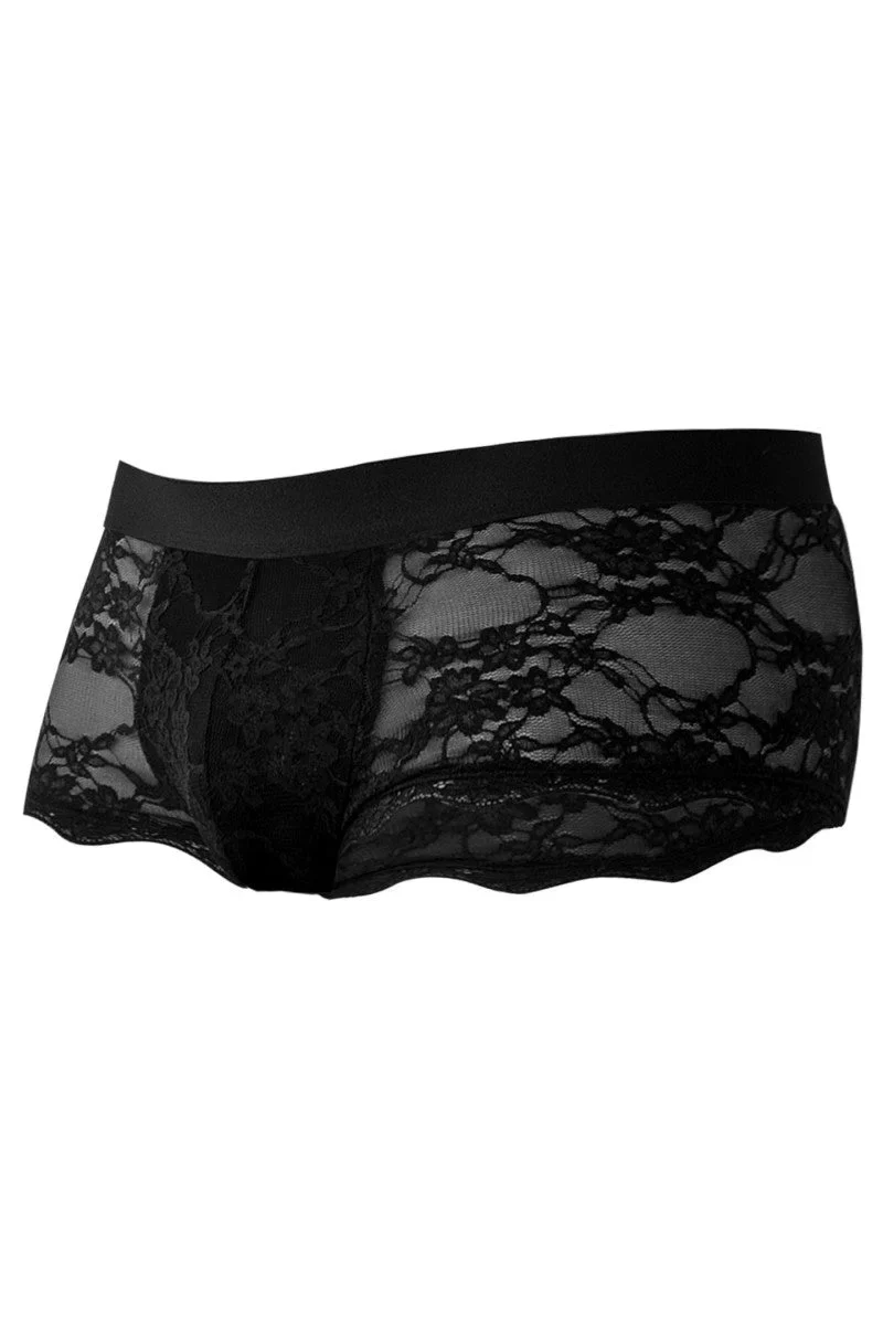 schwarzer Lacey Trunk Shorts C4MRAV106 von Cut4Men