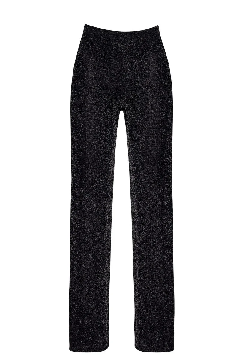 F374 Onyx Sheer Palazzo Hose