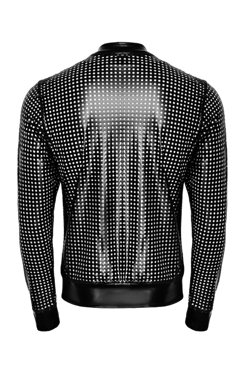 schwarze Powerwetlook Jacke H076 von Noir Handmade Chaos Collection