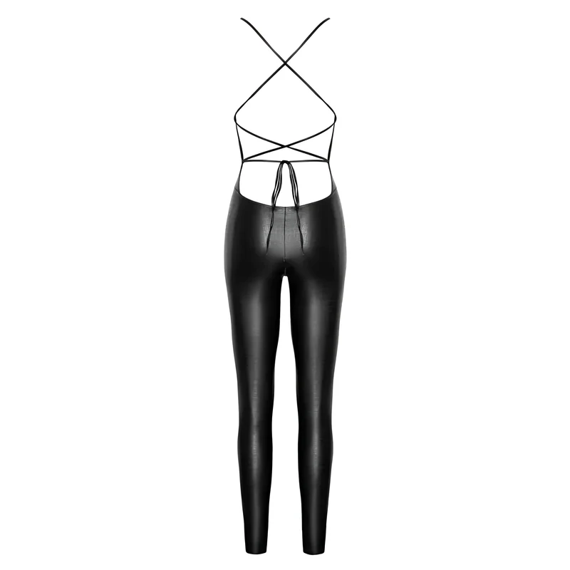 F316 Wetlook Catsuit ouvert