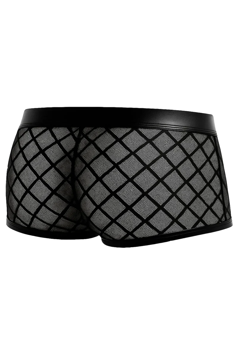 schwarzer Trunk Shorts mit Netz RAV110 von Cut4Men