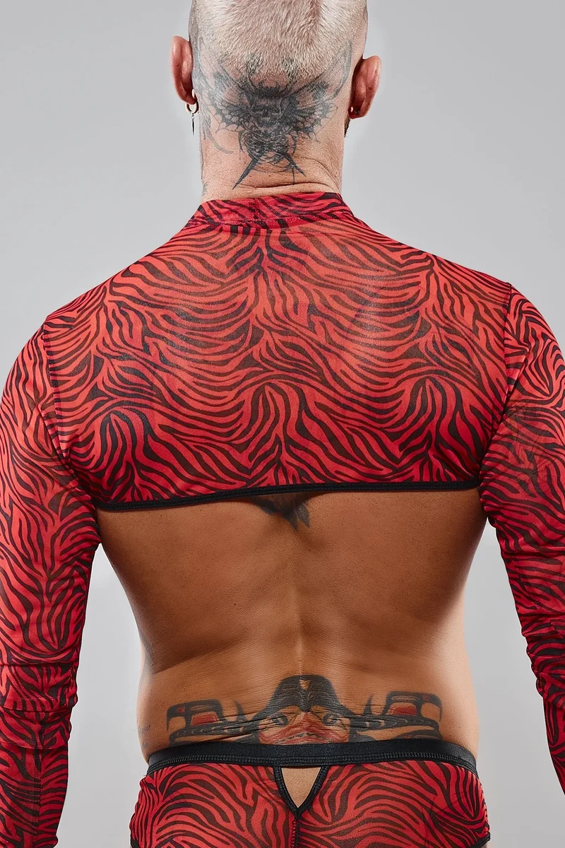 Crop Top RELeonel001 schwarz/rot von RFP Razor’s Edge Kollektion