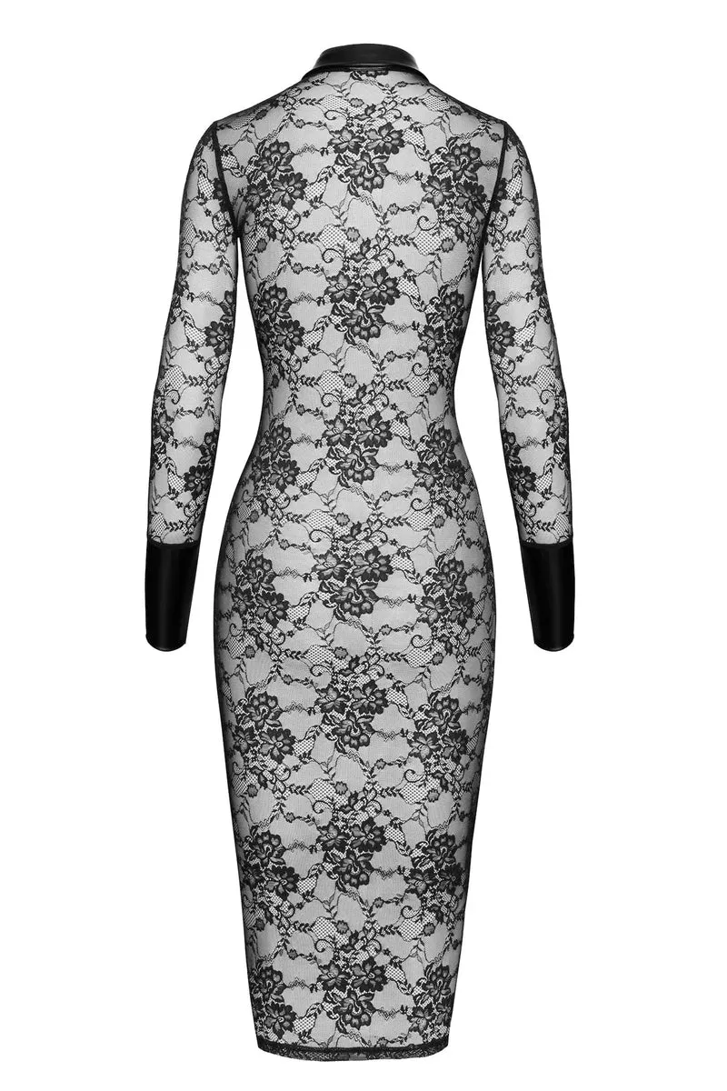 NOIR HANDMADE – F376 Noirelle Midikleid aus Spitze