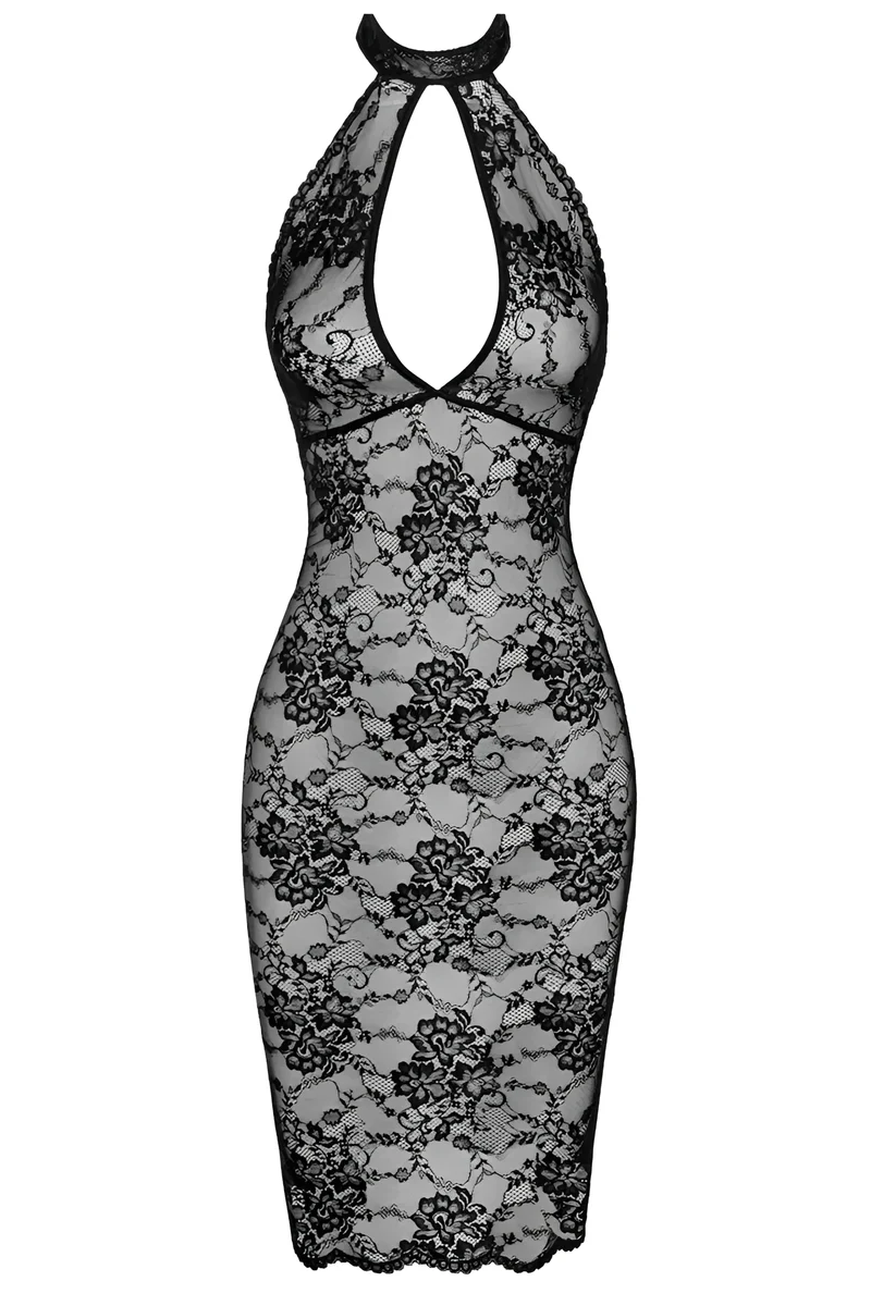 F338 halblanges Kleid aus Spitze