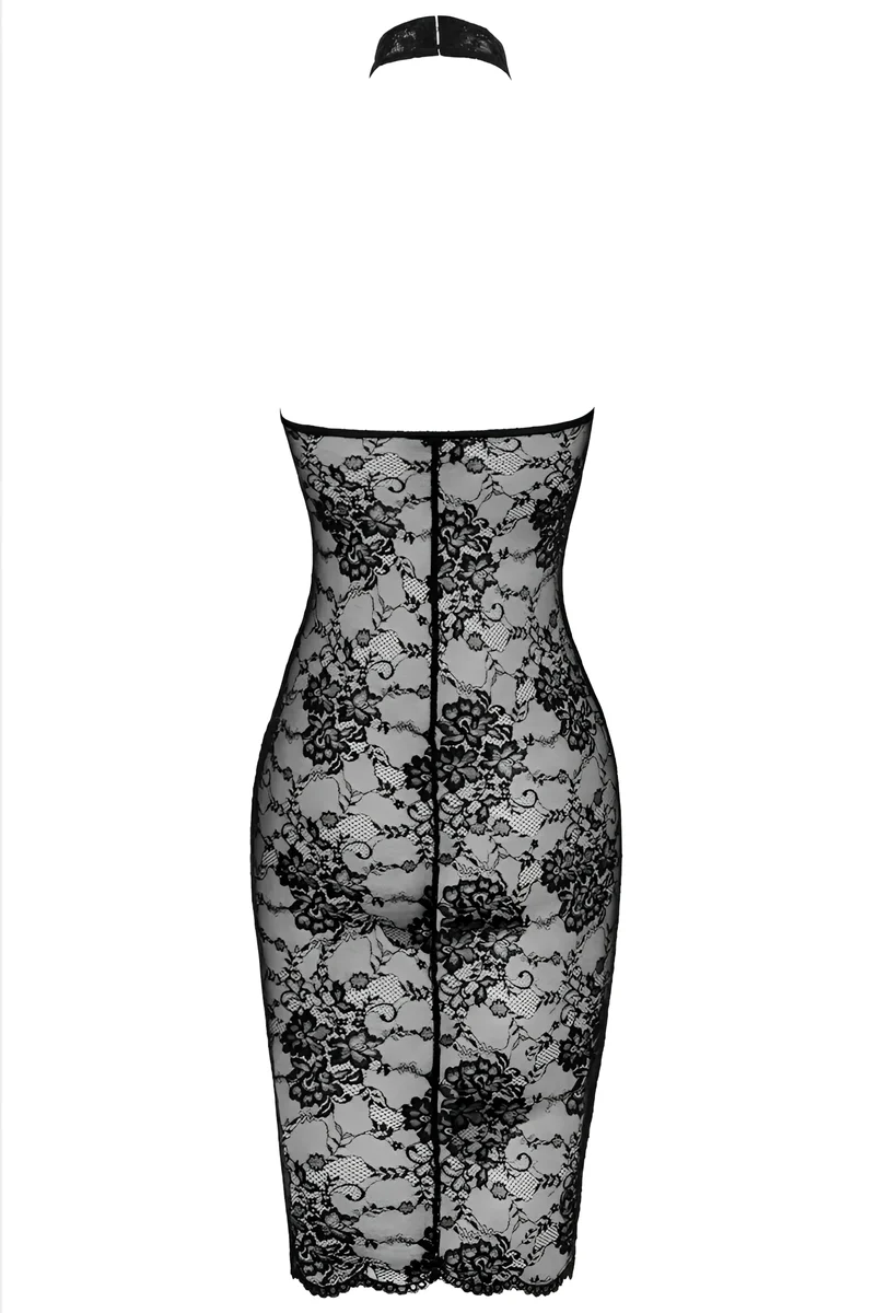 F338 halblanges Kleid aus Spitze