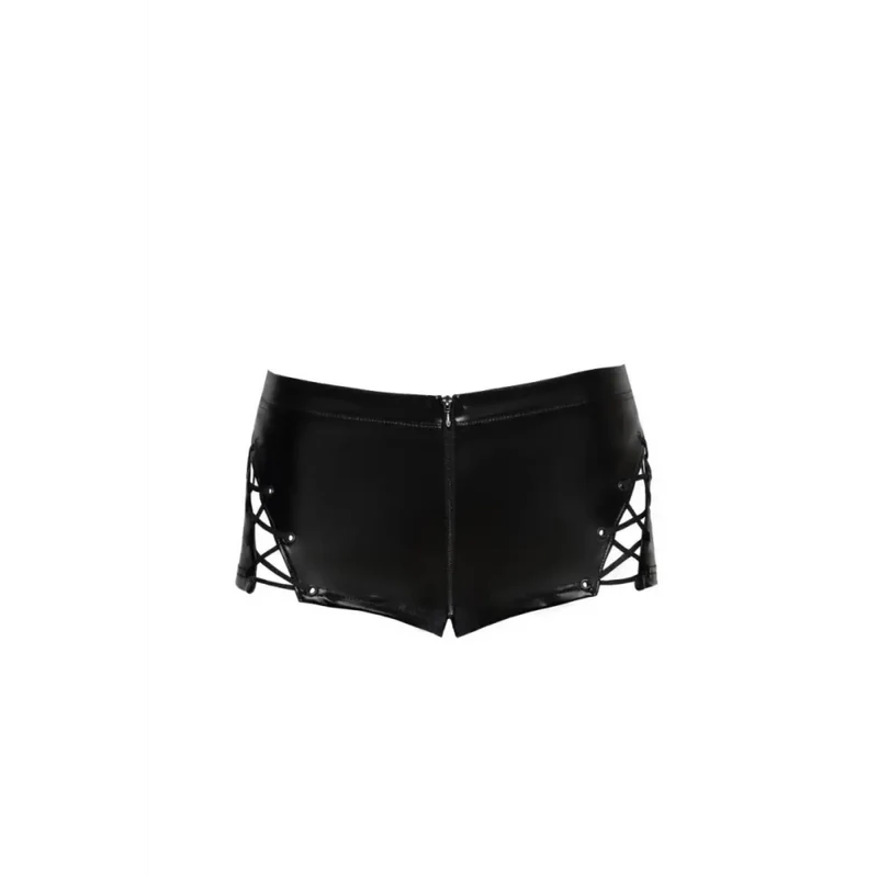 F292 Powerwetlook Shorts mit Schnürrung