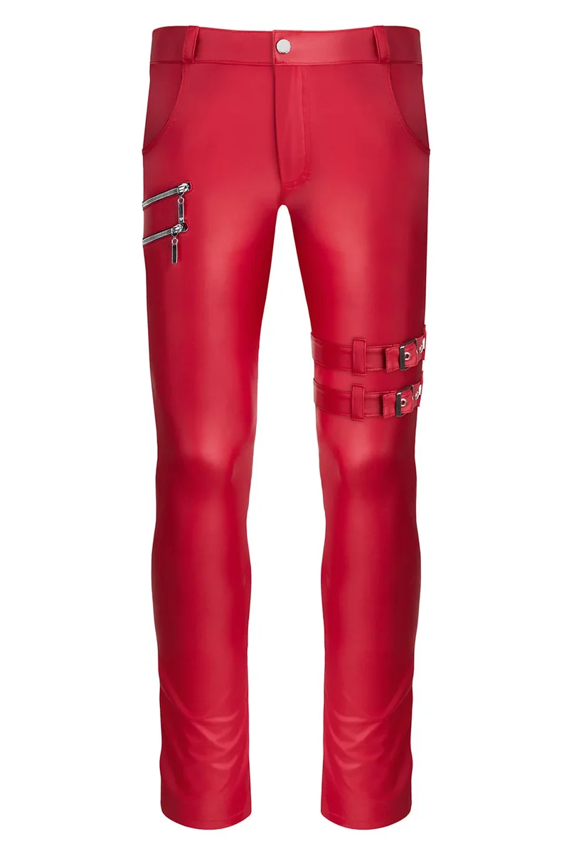 lange Herren Hose RMTommaso002 rot von Regnes Fetish Planet
