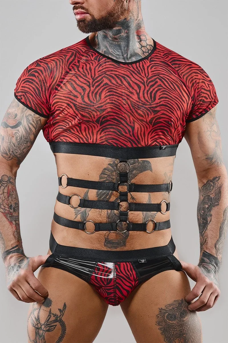 Harness T-Shirt RERodrigo001 schwarz/rot von RFP Razor’s Edge Kollektion