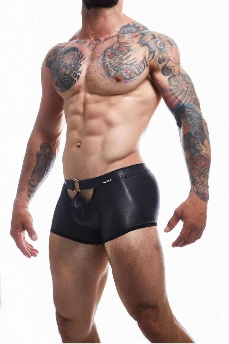 Cut4Men – Schwarzer Wetlook Boxer (BL4CK03)