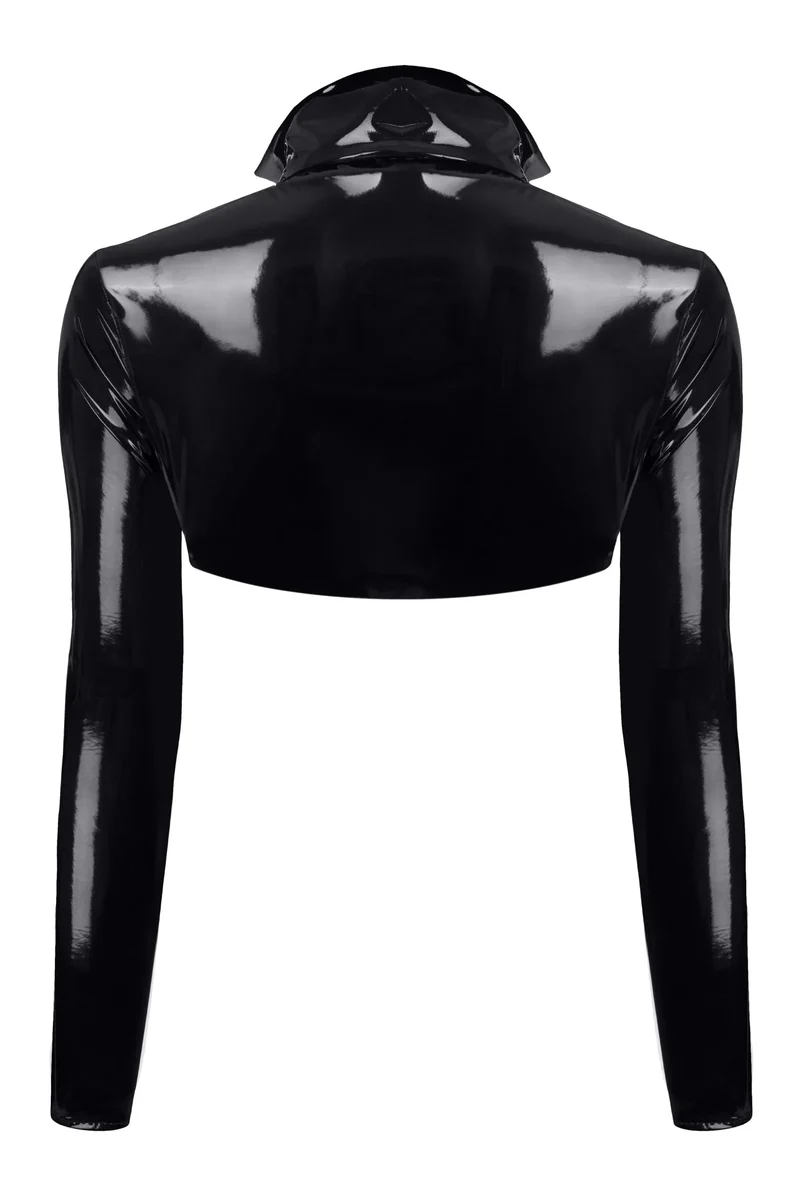 schwarze kurze Jacke TDNele001 von Demoniq Total Domination Collection