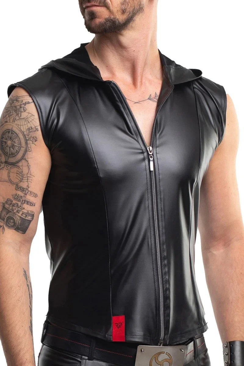 Herren Weste RMDario001 schwarz von Regnes Festish Planet
