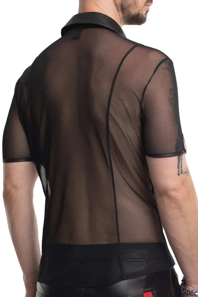 Herren Polo-Shirt RMUgo001 schwarz von Regnes Fetish Planet